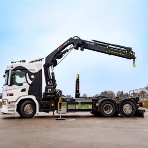 Alquiler de grúas autocargantes en Cuenca - Plataformas Cebrián - Hiab 408 Hipro